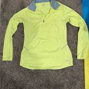 Champion Yellow and Gray Athletic Top
